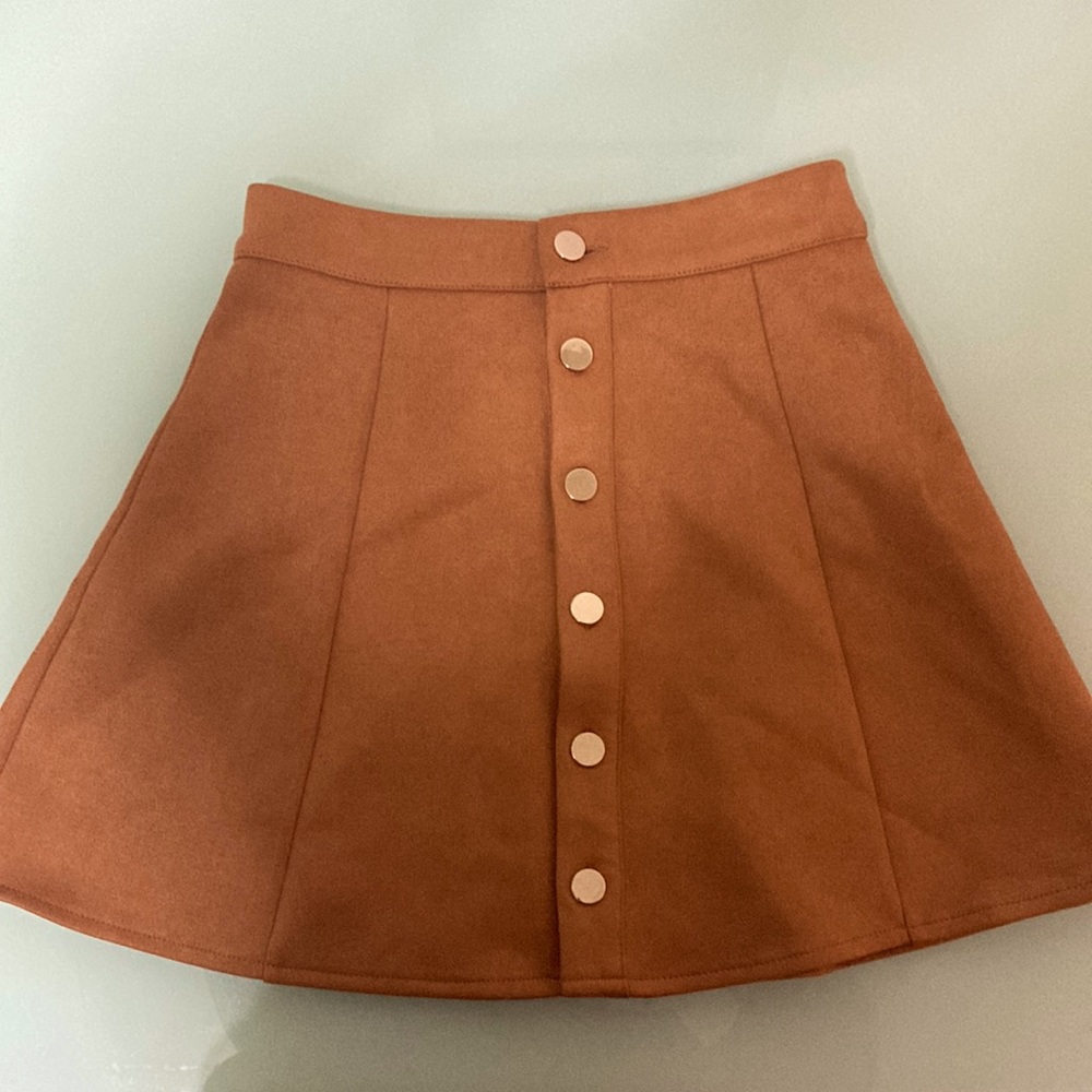 Faux suede skirt